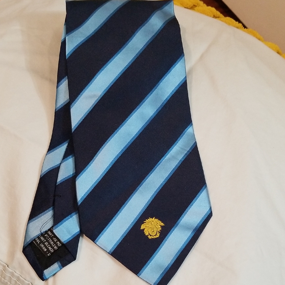Vintage Gianni Versace Silk Tie With Medusa